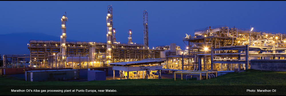 Marathon Oil's Alba gas processing plant at Punto Europa, near Malabo (Photo: Marathon Oil)